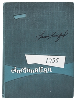 1955 Sandy Koufax Autographed University of Cincinnati Yearbook (PSA/DNA)